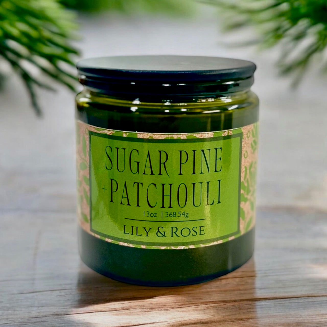 Sugar Pine + Patchouli | 13 oz Soy Candle - LILY & ROSE