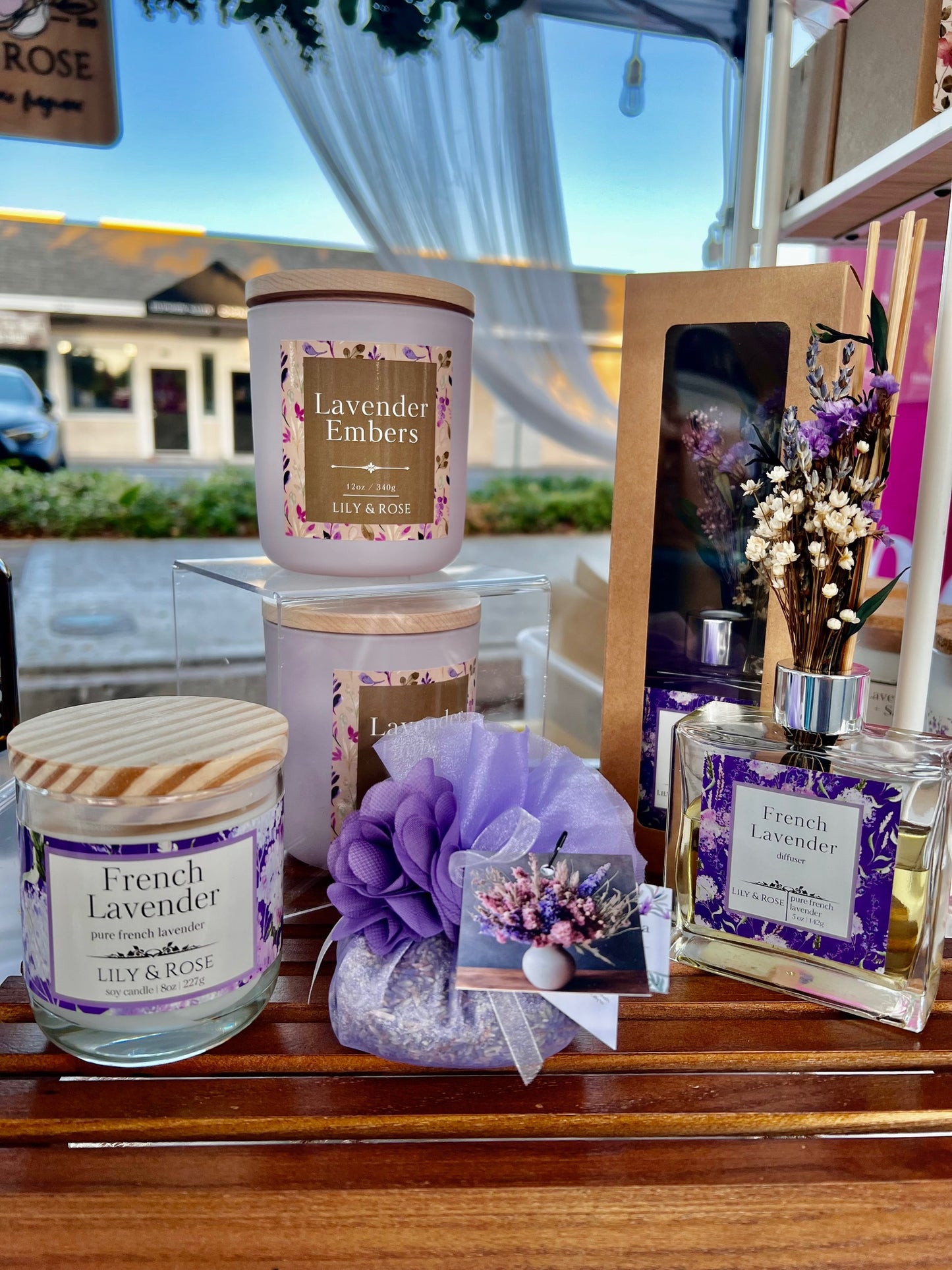 French Lavender_Soy Candle_8oz with Pine Lid