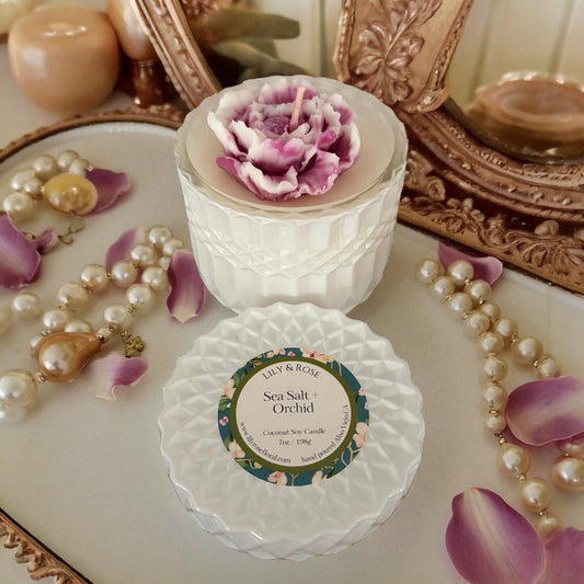 Sea Salt + Orchid 7oz Soy Candle