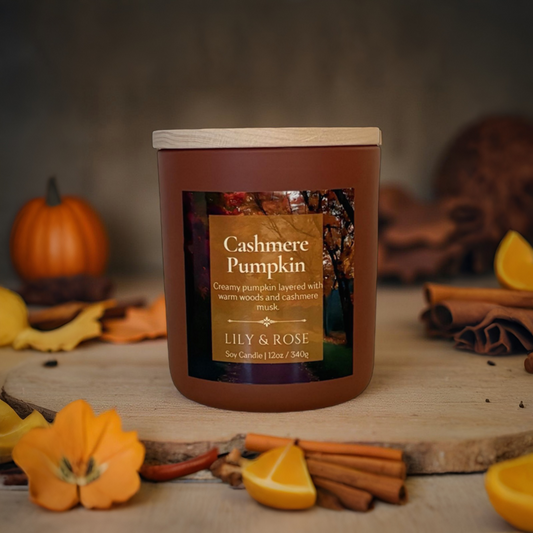 ** NEW** Cashmere Pumpkin_12oz Soy Candle
