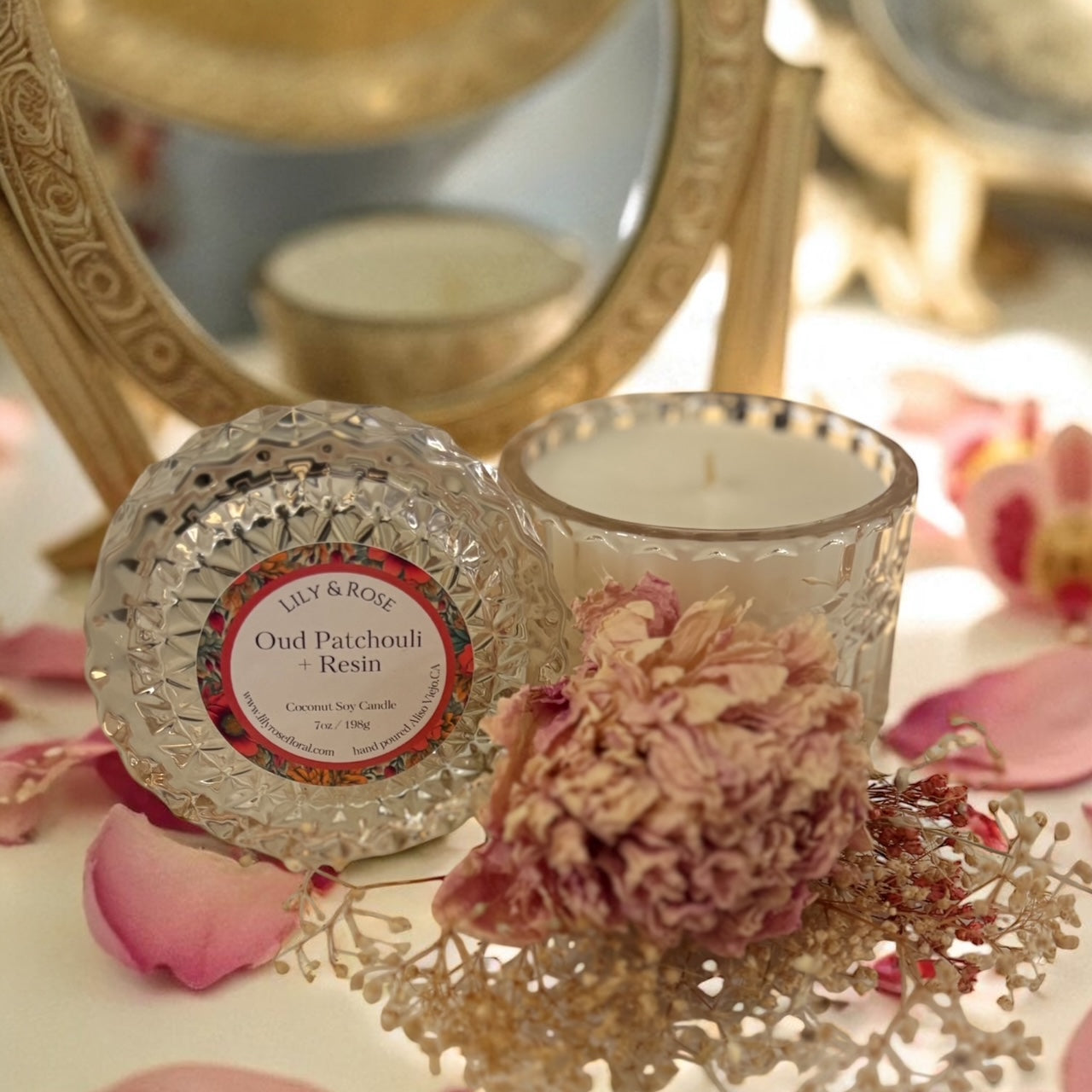 Oud Patchouli + Resins_7oz Coconut Soy Candle_Luxe