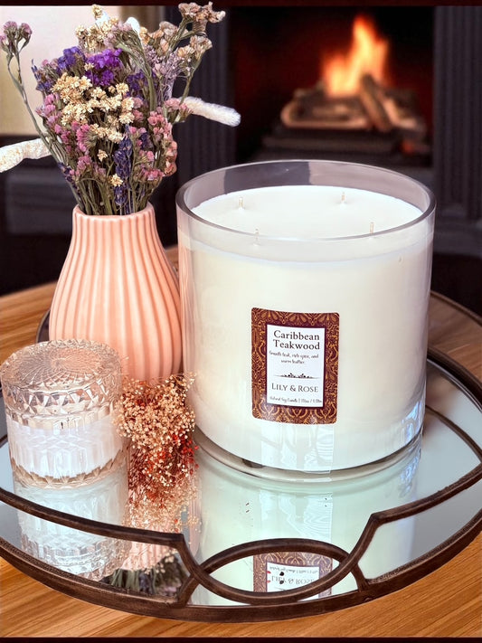 ** NEW ** Caribbean Teakwood_150 oz Soy Candle
