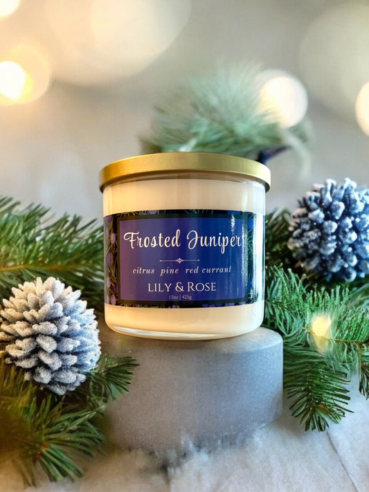 Frosted Juniper Holiday Candle_15oz