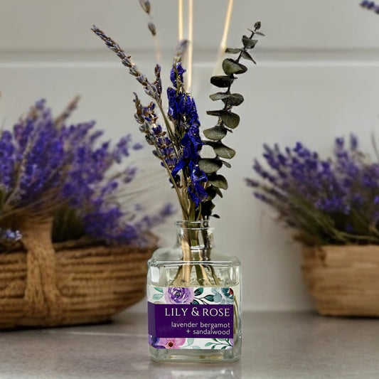 Lavender Bergamot + Sandalwood Botanical Diffuser - LILY & ROSE 