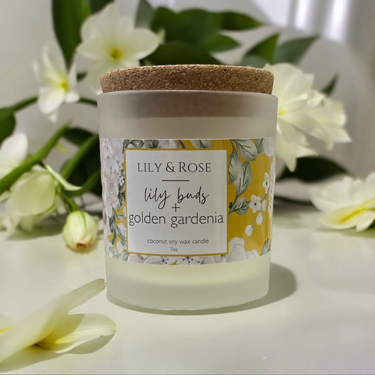 Lily Buds + Golden Gardenia_7oz Soy Candle