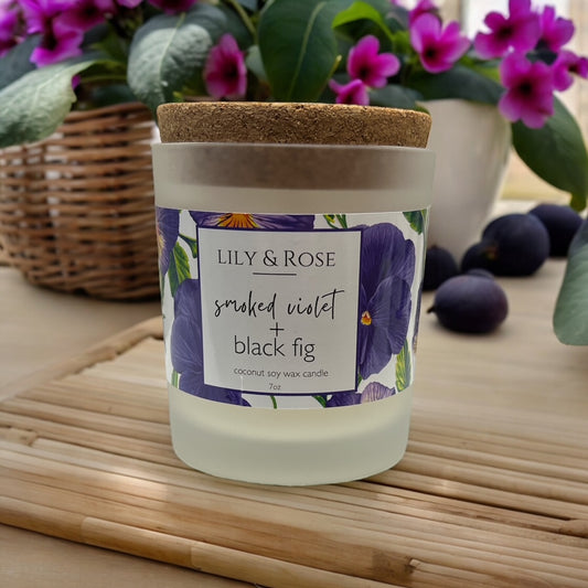 Smoked Violet + Black Fig_7oz Soy Candle