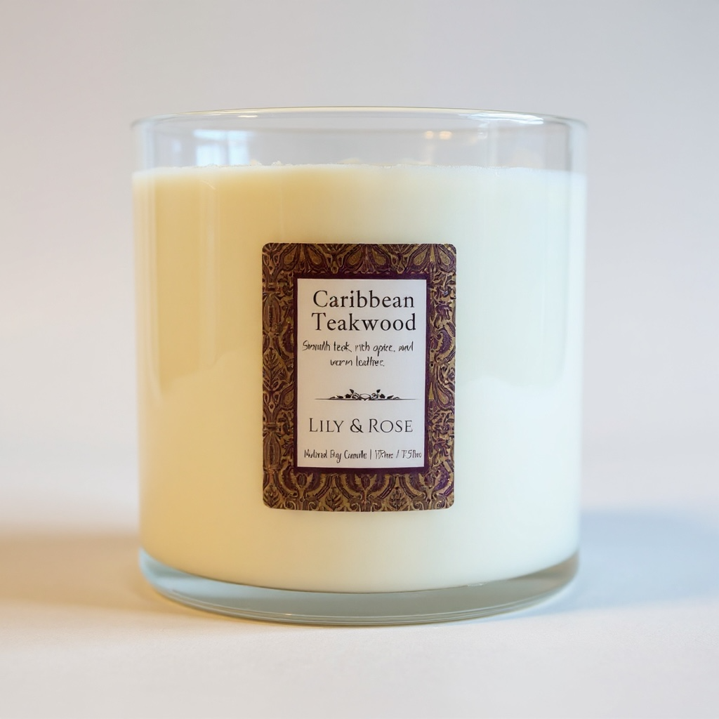 ** NEW ** Caribbean Teakwood_150 oz Soy Candle