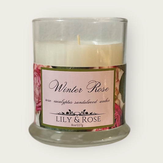 Winter Rose | 8oz Coconut Soy Candle | 8oz